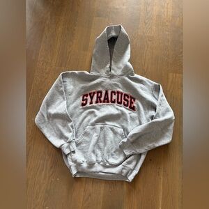 Vintage Gray Syracuse cotton hoodie with hood - medium womens